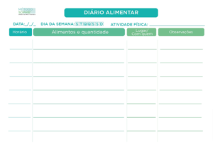 diário alimentar simples