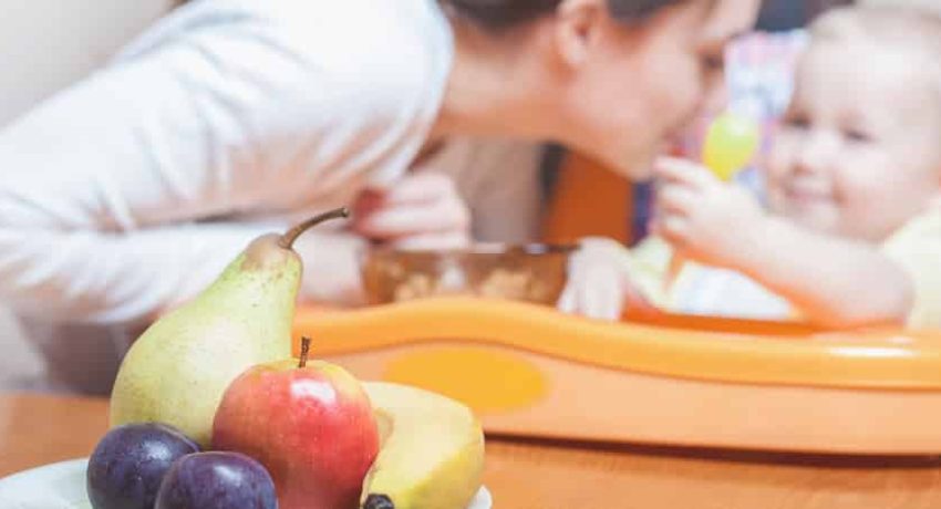 frutas para iniciar a alimentação do bebê